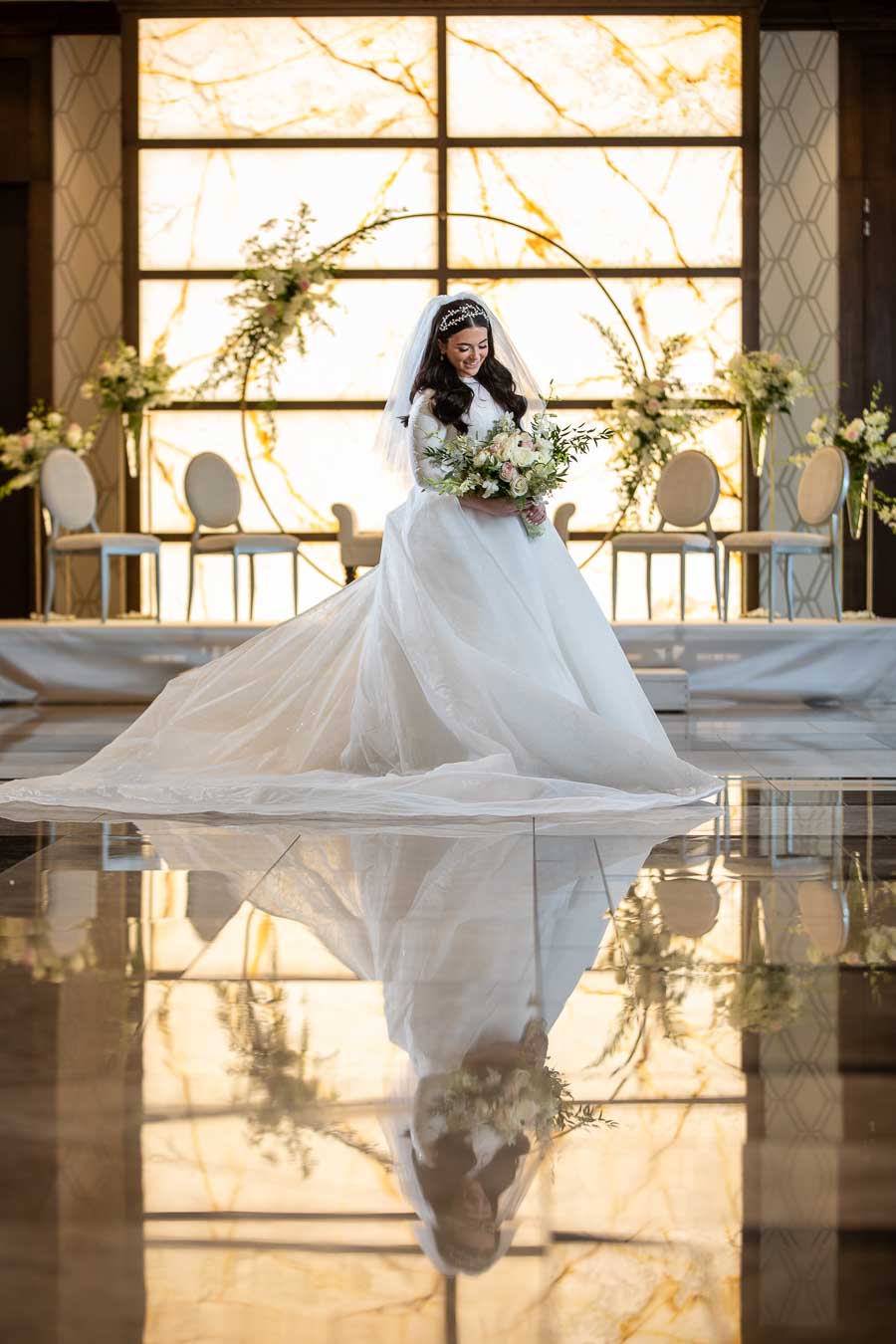 Timeless, Classic Looking Bride getting ready for wedding in Los Angeles, California by Olga Gamburg Wedding Photographer